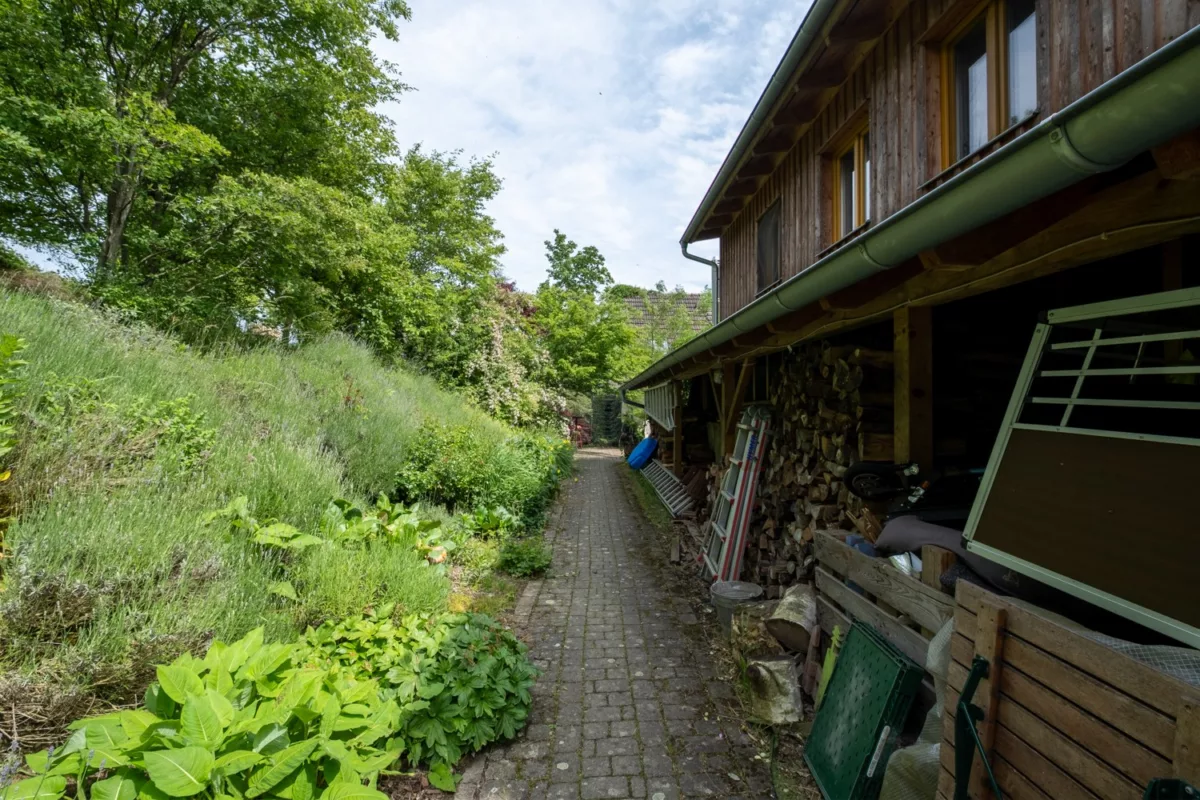 Weg/Holzlager Rückseite