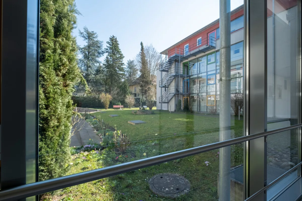 Blick vom Flur in Gemeinschaftsgarten
