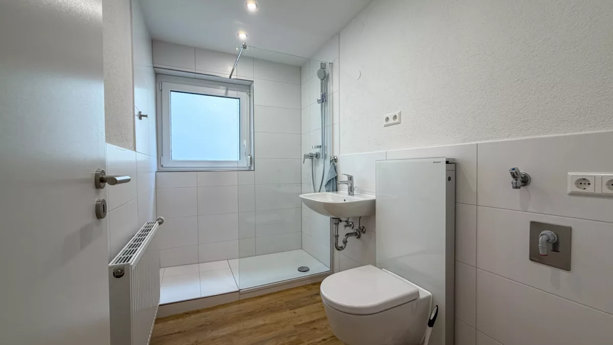 schickes Bad mit Walk-In-Dusche